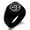 Black, variant on Stainless Steel Sacred Circle Sanskrit Om Engraved Square Flat Top Biker Style Polished Signet Ring