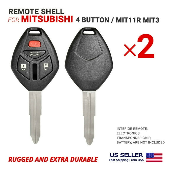 2X Remote Head Key Shell With Blade MIT11R MIT3 for Mitsubishi 4B (Clip-on)