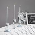 thumbnail image 5 of Hosley Set of 3, 4.25 inch High, Clear Crystal Glass Taper Candle Holders, 5 of 5