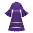 thumbnail image 6 of Sxiwei Women's Clergy Robe Church Cassock Cosplay Costume Choir Maxi Dress Liturgical Pastor Purple XXL, 6 of 7