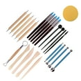 thumbnail image 1 of KAKOWELY pottery tools set 24pcs of One Set Multifunction Pottery Tools Silicone Pens Indentation Pens Practical Ceramics Craft Carving Trimming Tool (Sky-blue), 1 of 4