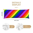 thumbnail image 3 of Long Pillow Cover Pride Rainbow Flag Pattern Cushion Body Pillow Case Rectangle Decorative Throw Printed Pillowcase 20 X 60 Inch, 3 of 6