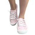 thumbnail image 6 of Women Daisy Floral Print Canvas Sneakers, Lightweight Breathable Lace Up Walking Flats Non Slip Rubber Sole Casual Daily Shoes, 6 of 6