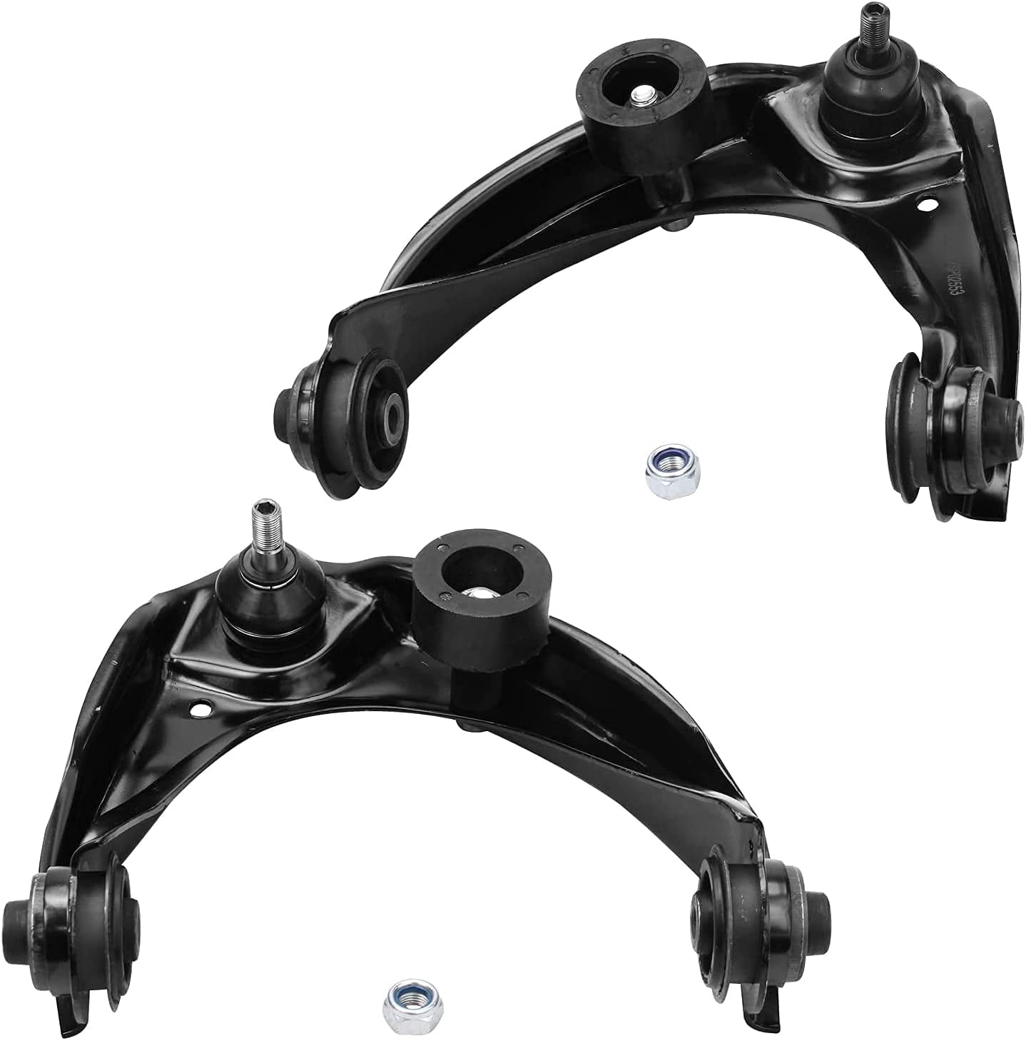 Detroit Axle - Front 6pc Suspension Kit for 2007-2012 Ford Fusion Lincoln MKZ 07-11 Mercury Milan 4 Lower Forward Rearward Control Arms 2 Upper Control Arms Ball Joints 2008 2009 2010 2011 Replacemen