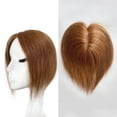 thumbnail image 1 of FQNing Adorno de cabello humano Cabello Remy real con base de seda 5 '' * 5.5 '' Pieza de cabello de corona Comodidad Adorno de cabello natural premium para pérdida de cabello (10 pulgadas 6 # Marró, 1 of 3