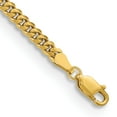 thumbnail image 2 of 14K Solid Yellow Gold 3.5mm Miami Cuban Curb Link Chain Necklace, 2 of 5