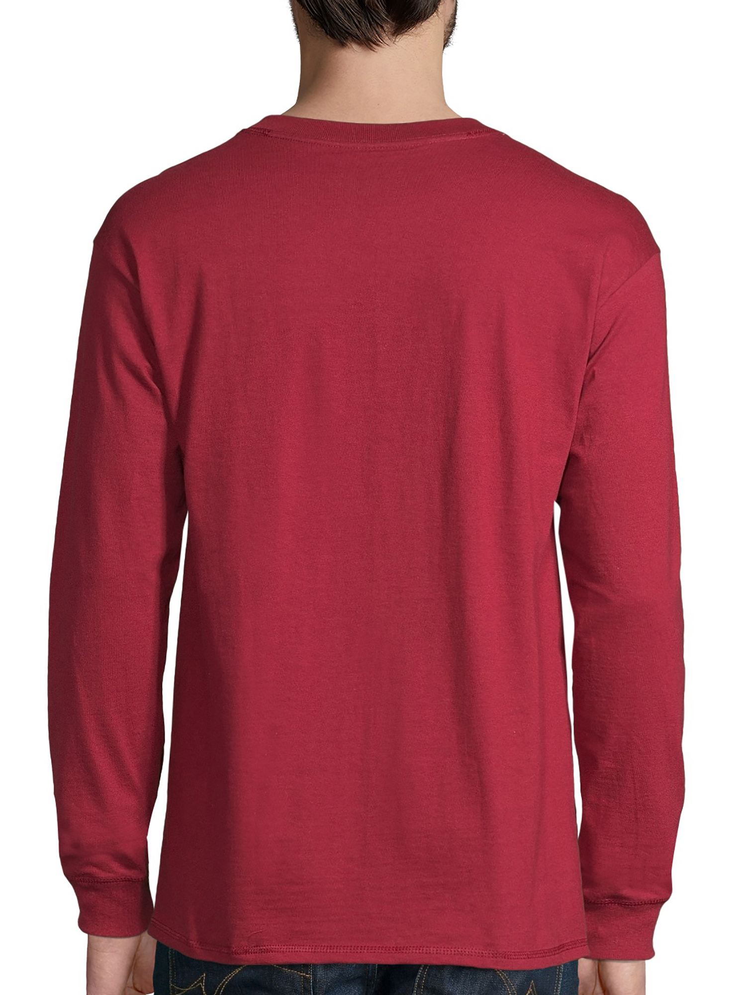 Hanes Men's and Big Men's Beefy Heavyweight Long Sleeve Three-Button ...