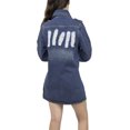 thumbnail image 4 of SKYLINEWEARS Women’s Casual Distressed Denim Jacket Boyfriend Long Sleeve Ripped Jean Jacket Coat, 4 of 5