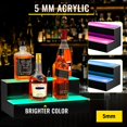 thumbnail image 6 of VEVOR LED Lighted Liquor Bottle Display Shelf 24-inch,LED Bar Shelves for Liquor 2-Step Lighted Liquor Bottle Shelf for Home/Commercial Bar,Acrylic Lighted Bottle Display with Remote & App Control, 6 of 11