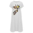thumbnail image 4 of OAVQHLG3B Pocket Crewneck Giraffe Dress for Women Straight Short Sleeve Midi Dresses Beach Dress Summer Women Vestidos Vestir, 4 of 4