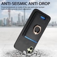 thumbnail image 5 of PU Leather Case for Samsung Galaxy A05, Detachable Magnetic Card Holder Slim Protective Support Car Magnetic Mount Secure-Grip Ring Stand Compatible with Samsung Galaxy A05 - Black, 5 of 8