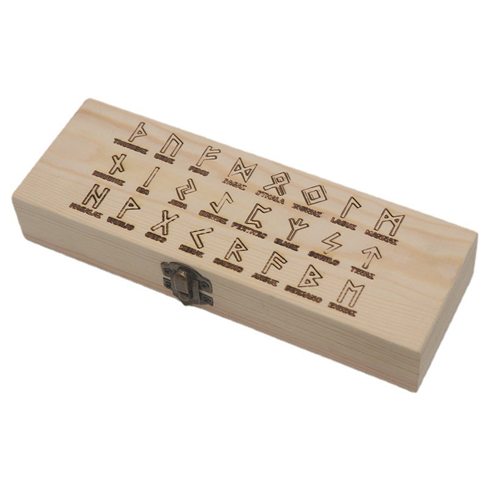 Tarot Card Box | Wooden Storage Box Organizer | Tarot Box with Rune  Symbols, Jewelry Trinket Box, Home Decoration, 8.3x2.8x1.4 Inch -  Walmart.com