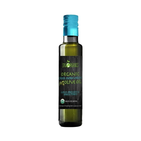 Sky Organics Organic First Greek Cold Pressed Unfiltered Extra Virgin Olive Oil - 17 oz (500 (Best Unfiltered Olive Oil)