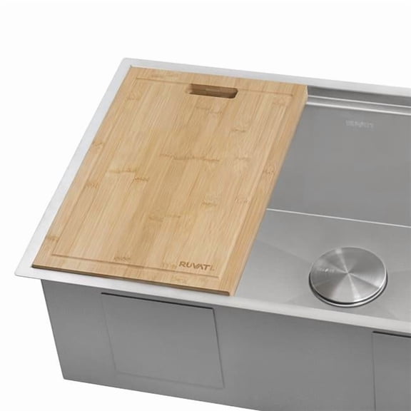 Ruvati USA RVA1217BAM 17 x 11 in. Bamboo Replacement Cutting Board for Workstation Sinks