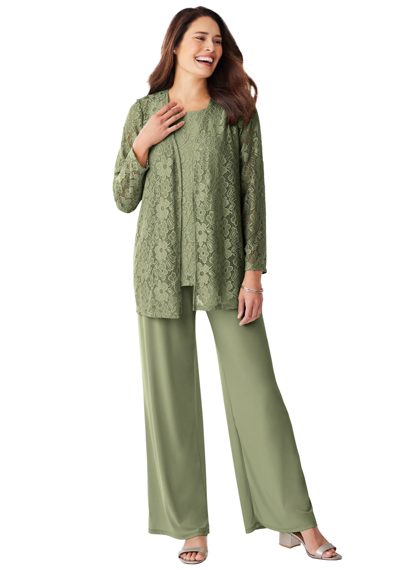 Hosanna 5609 Modest 3-Piece Lace Outfit Set Ankle Length main image 1