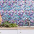 thumbnail image 5 of Colorful Fish Shape Tile Stickers Kitchen Bathroom Wall Decoration Purple, 5 of 8