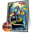 thumbnail image 2 of Cuadros Decorativos 5D bricolaje ronda completa taladro diamante pintura Dragon Kit decoración del hogar (ZQ098) Wdftyju de costura negro 4 estilos, 2 of 9