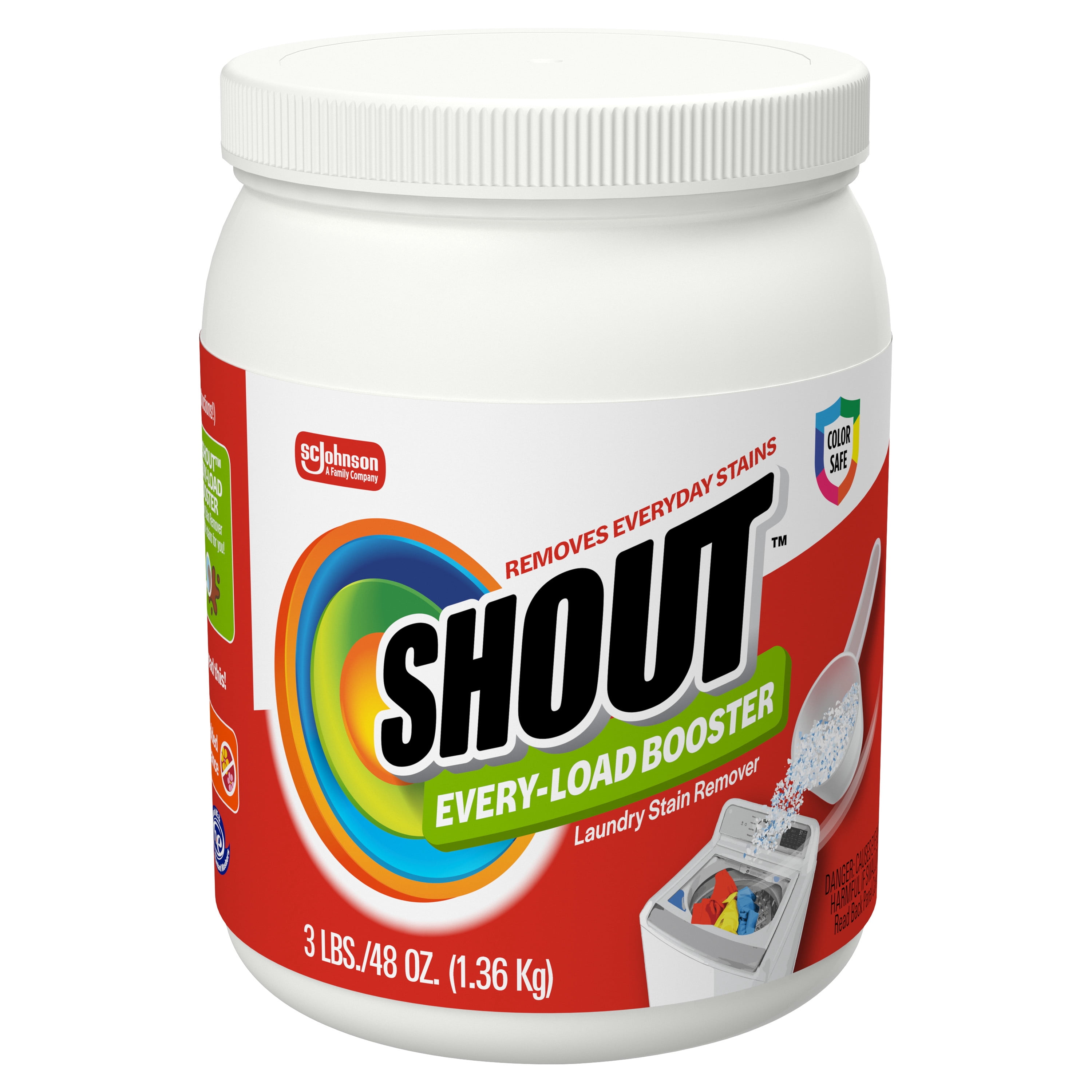 Shout In-Wash Every Load Booster, Laundry Stain Remover, 3 lbs