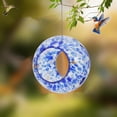 thumbnail image 5 of Sktrjpolfis Circular Stained Glass Hummingbird Feeder, Outdoor Hanging Garden Decor Bird Feeder Pendant for Patio Yard, 5 of 5