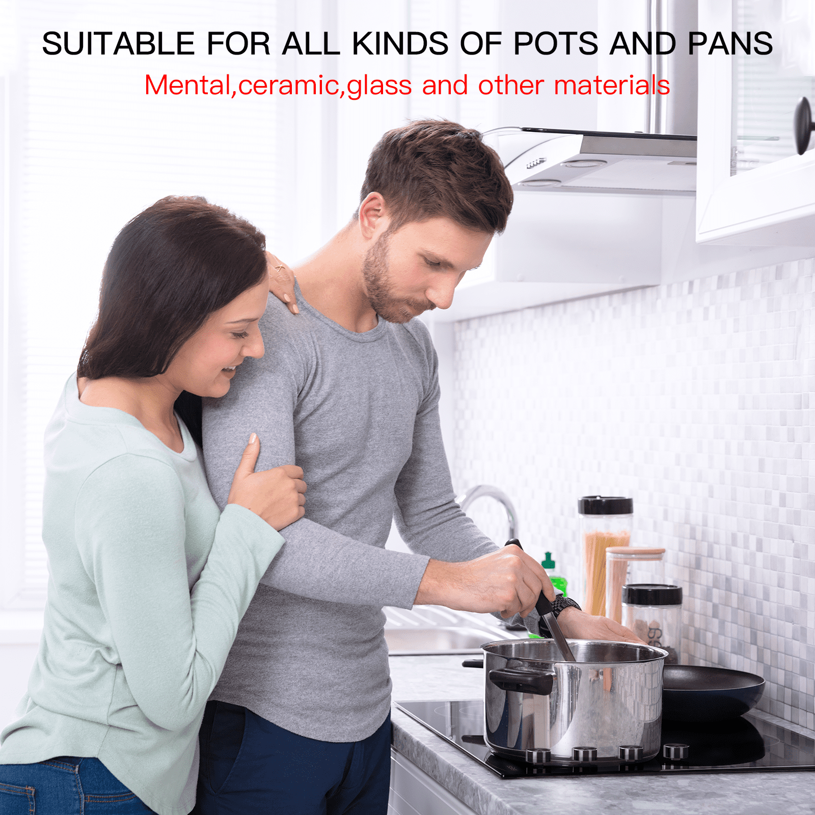 30 in. 4 Elements Ceramic Glass Surface Radiant Electric Cooktop in Black with Knobs and Dual Element