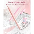 thumbnail image 3 of Four Candies Aesthetic Supplies, 4 Gel Pens with Black Ink, 4 Correction Tapes, 2 Pastel Highlighters, 2 Mechanical Pencils, Sticky Notes, Index Post for Bible Study Supplies with Case Pink, 3 of 6
