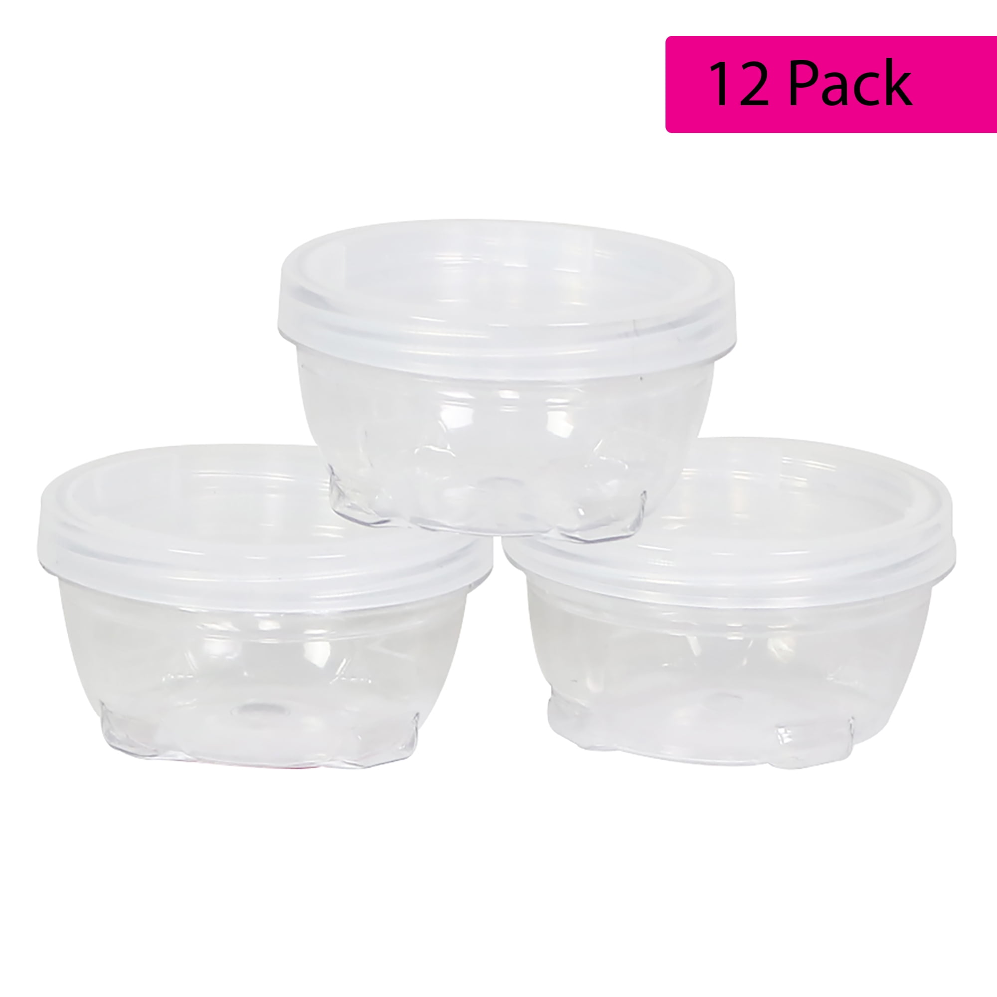 5/10/25pcs Container Box Case Round Clear Plastic Portable Coin Screw Storage 