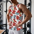 thumbnail image 5 of Disketp Lilies Flowers Men's Workout Tank Tops Sleeveless Gym Shirt Quick Dry Fitness Bodybuilding Sleeveless T Shirt-3X-Large, 5 of 7