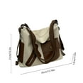 thumbnail image 3 of Bolso Bandolera Beige de Gran Capacidad | Mochila | Lona y Piel Sintética | 35 X 31 X 13 Cm | Bolso Multiusos, 3 of 6