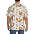 thumbnail image 3 of Balery Squirrel And Leaves Camisa Casual de Manga Corta con Botones para Hombre, Texturizada, Estilo Cubano, para Playa, Verano-X-Large, 3 of 5