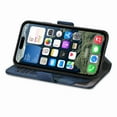 thumbnail image 3 of Decase for iPhone 16 Pro Flip Wallet Cover,Shockproof Flip Kickstand PU Leather Case with Cash & Card Slots Holder Stand Cover, Business PU Leather Wallet Phone Case for iPhone 16 Pro,Darkblue, 3 of 8