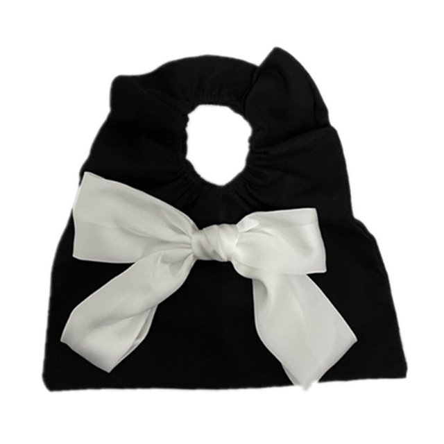 Bolso de mano para mujer, de piel sintética, con lazo, moderno, suave, portátil, con asa, color negro, tamaño libre