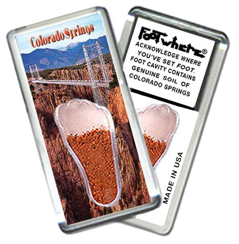 Colorado Springs FootWhere Souvenir Fridge Magnets. 6 Piece Set. (CS200 - Assorted)