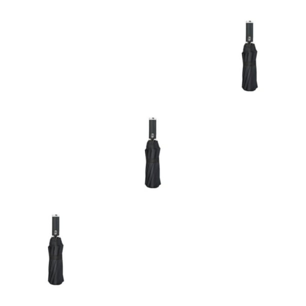 Paraguas plegable grande Injueey impermeable a prueba de sol con LED negro 105 cm