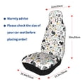 thumbnail image 4 of Honeii Puppy Print Car Seat Covers 2 Pieces, Full Set Universal Seat Covers for Cars, Waterproof Auto Seat Protectors, 4 of 7