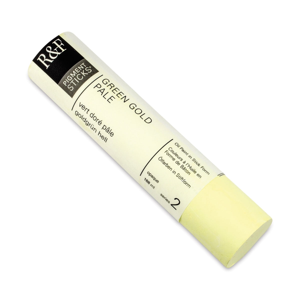 R&F Handmade Paints 222L Oil Pigment Stick 188ml Green Gold Pale
