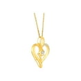 thumbnail image 2 of ARAIYA FINE JEWELRY 10K Yellow Gold Lab Grown Diamond Heart Pendant with Gold Plated Silver Rope Chain Necklace (1/4 cttw, E-F Color, VS1 Clarity), 18" for Women, 2 of 7