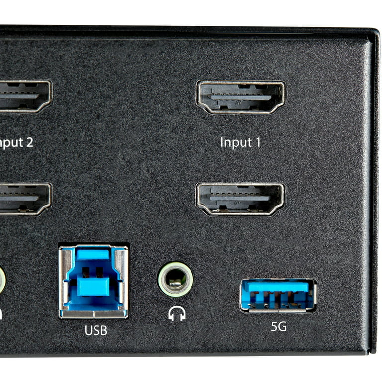 StarTech.com 2 Port Dual Monitor HDMI KVM Switch, 4K 60Hz HDMI 2.0 UHD