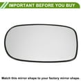 thumbnail image 2 of Unique Bargains Door Wing Right Without Heating Mirror Glass Replacement w/ Backing Plate No.876213L900/876213L110 for Hyundai Azera 2006-2008, 2 of 6