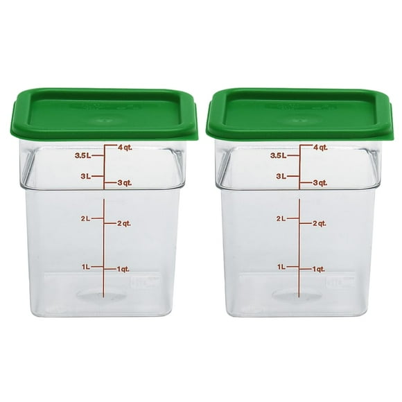 Recipiente de almacenamiento de alimentos Cambro Classic de 4 litros con tapa, paquete de 2