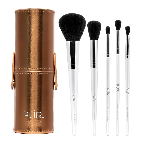 PR MINERALS x CARE Juego de brochas de 5 piezas con soporte 1 ud.
