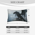 thumbnail image 3 of Fotbe Valley Gray Dragon Pillow Cases - Envelope Closure - Luxury, Extra Soft, Cooling Pillow Covers - Wrinkle, Fade, Stain Resistant-14"x20", 3 of 8