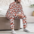 thumbnail image 7 of Sikiie Red Ladybugs Mens Pajama Set, Soft Warm Long Sleeve Sleepwear, Cozy Button-Down Pjs for Men-Large, 7 of 7