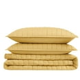 thumbnail image 5 of Brooklyn Loom Classic Solid 100% Cotton 200 Thread Count Percale Mustard Yellow 2-Piece Twin Quilt Set, Solid Casual themed, Adult Bedding, OEKO-TEX Certified, 5 of 10