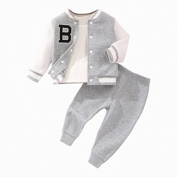 12-18 Months Toddler Baby Boy Clothes Set Long Sleeve Sweatshirt Pullover Casual Pants 2Pcs Winter Outfits 2PCS Set 18M 24M 3T 4T 5T