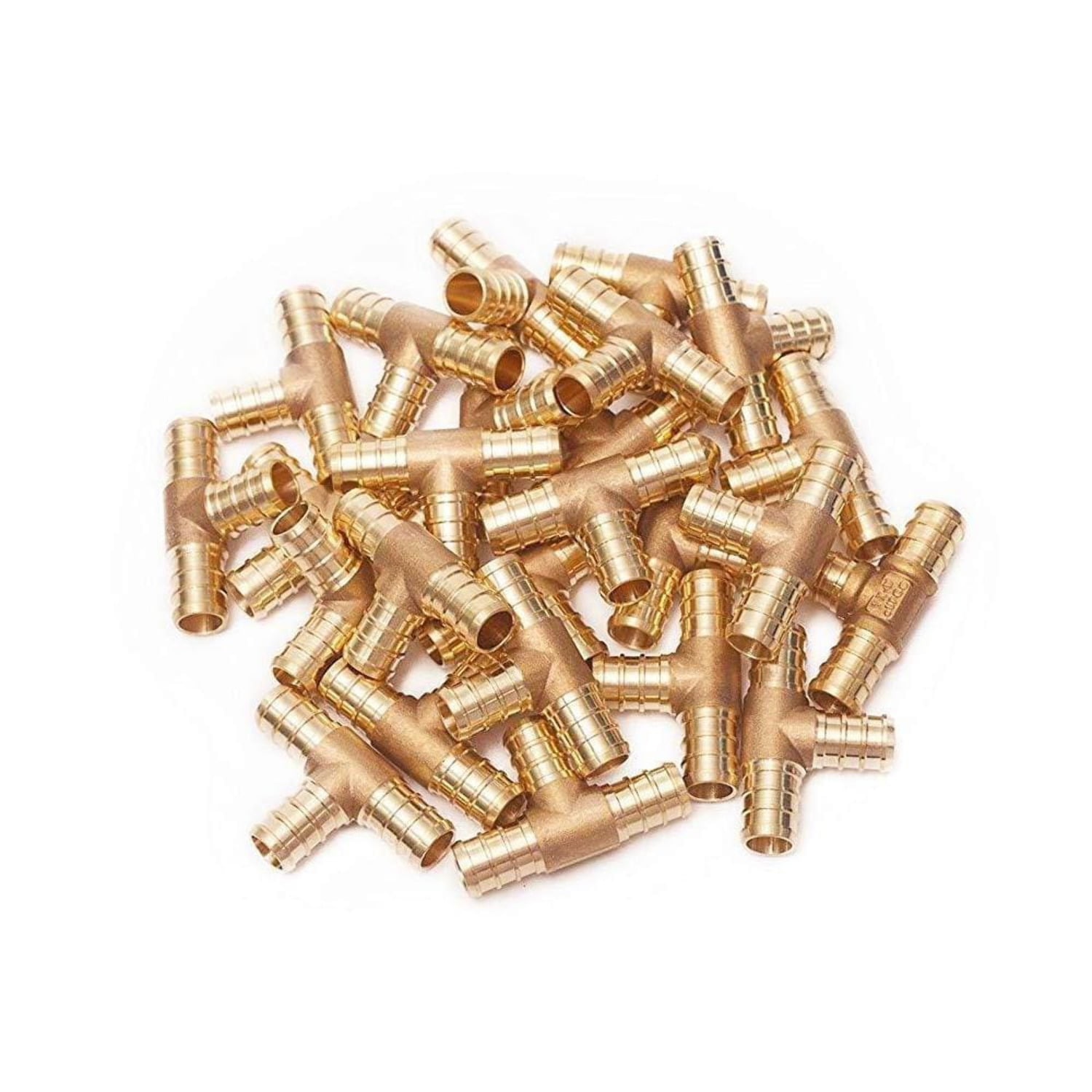3 4 X 3 4 X 3 4 Inch PEX Barbed Tee Connector Fitting Crimp Brass For redukcja-chrom-mosi-dz-chromowana-1-2-x-3-4-rr-511-red-15-20-ch