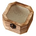 thumbnail image 3 of CarpNettore Wooden Storage Box Organizer Sturdy Keepsake Box for Entryway Kitchen Makeup Octagon Light Brown, 3 of 7