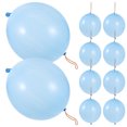 thumbnail image 4 of EeaseMX 10pcs Sin impresión de globos Bolas de perforación de neón con globos llenos de diversión con asa de goma para la fiesta de cumpleaños (azul), 4 of 8