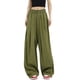 thumbnail image 5 of Lucakuins, pantalones de traje de pierna ancha para mujer, pantalones sueltos casuales elásticos de Color sólido para el trabajo, ropa de calle de oficina Lucakuins  moda, 5 of 8