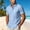 Light Blue, variant on Men's Cotton Linen Short Sleeve Shirts Loose Casual Lightweight Button Down Shirt Beach Vacation Summer Tops with Pocket Size S-4XL Light Blue