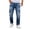 Blue-1, variant on Mens Ripped Jeans Distressed Slim Fit Straight Leg Denim Pants Elastic Waist Tapered Vintage Washed Jean Pants with Pockets
